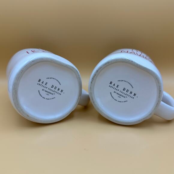 Rae Dunn Happy Howlidays AND Feliz Navidog Coffee Mugs Set of 2 - Picture 4 of 8